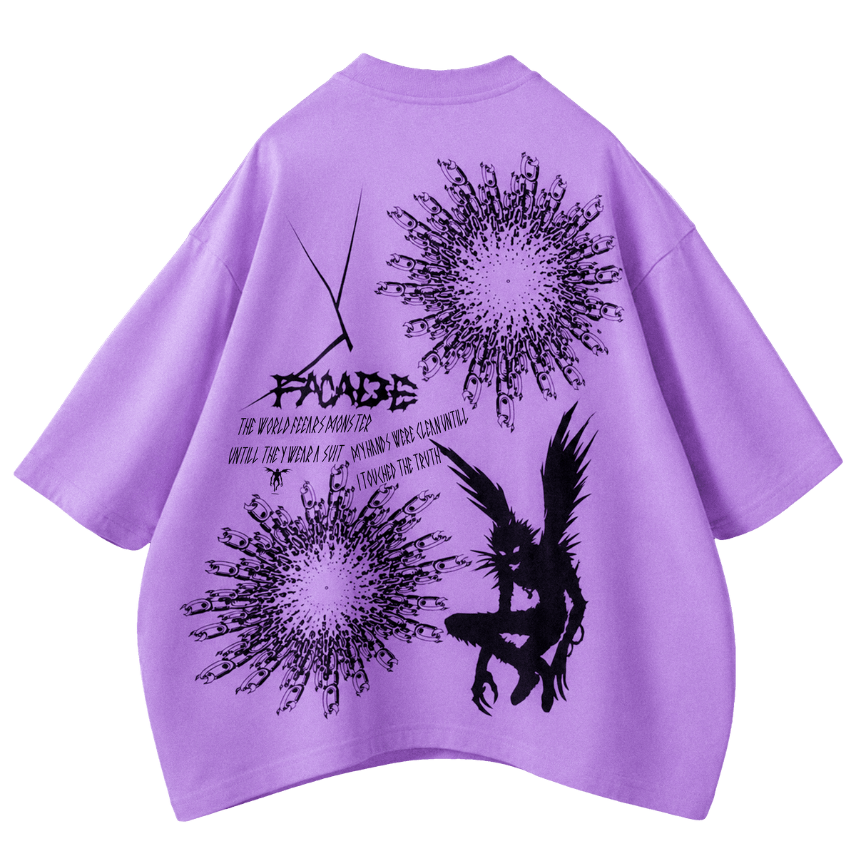 Facade — Premium Oversized Graphic Tee | Lavender | YTHRAL© — Ythral