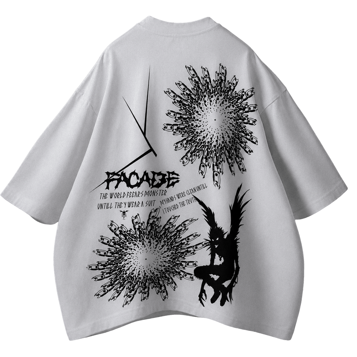 Facade — Premium Oversized Graphic Tee | Optic White | YTHRAL