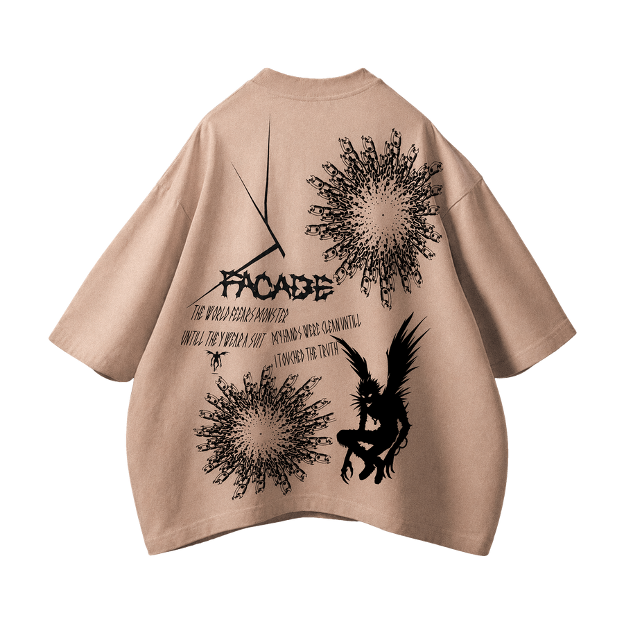YTHRAL Facade T-Shirt in Bone Beige