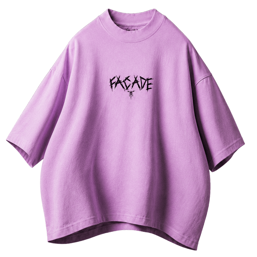 FACADE [02] — Oversized Occult Graphic Tee — Lavender Haze