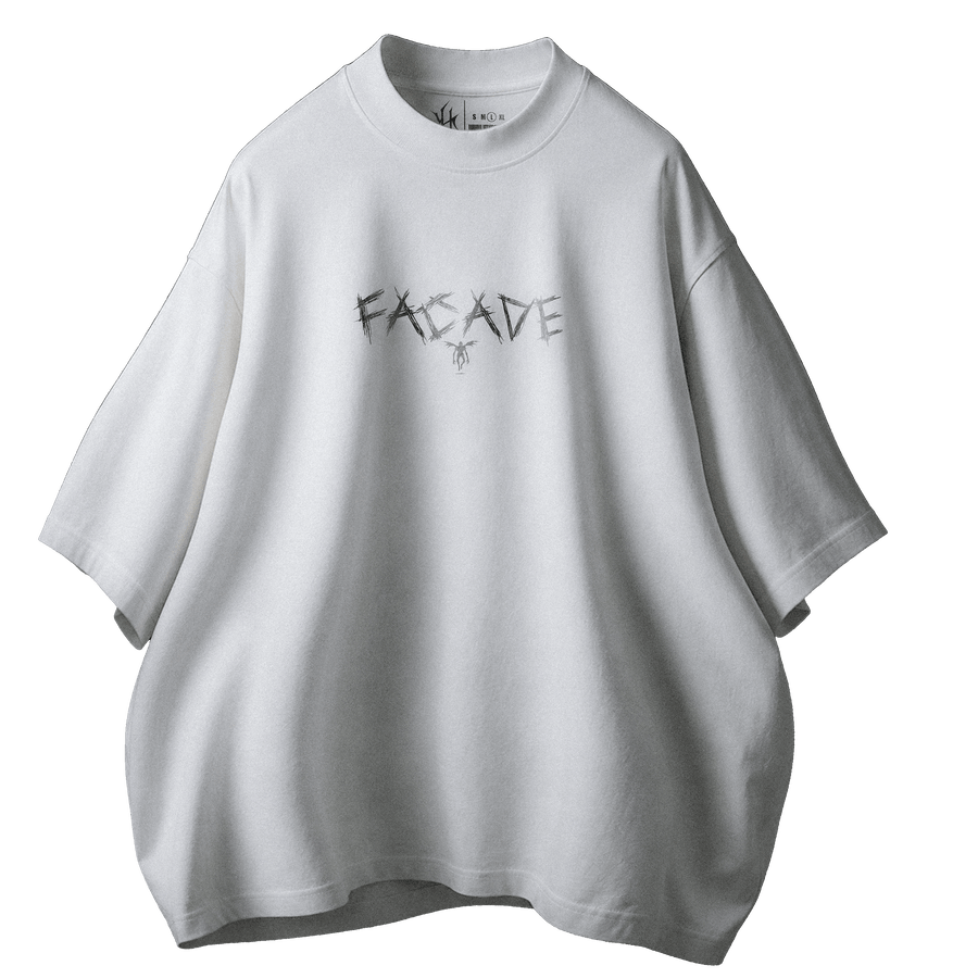 FACADE [01] — Oversized Occult Graphic Tee — Optic White