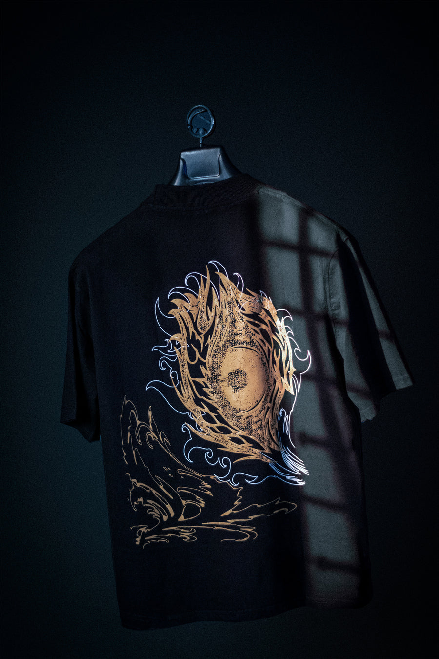Premium Black Oversized T-Shirt with Graphic Back Print - Luxury Streetwear India | YTHRAL©
