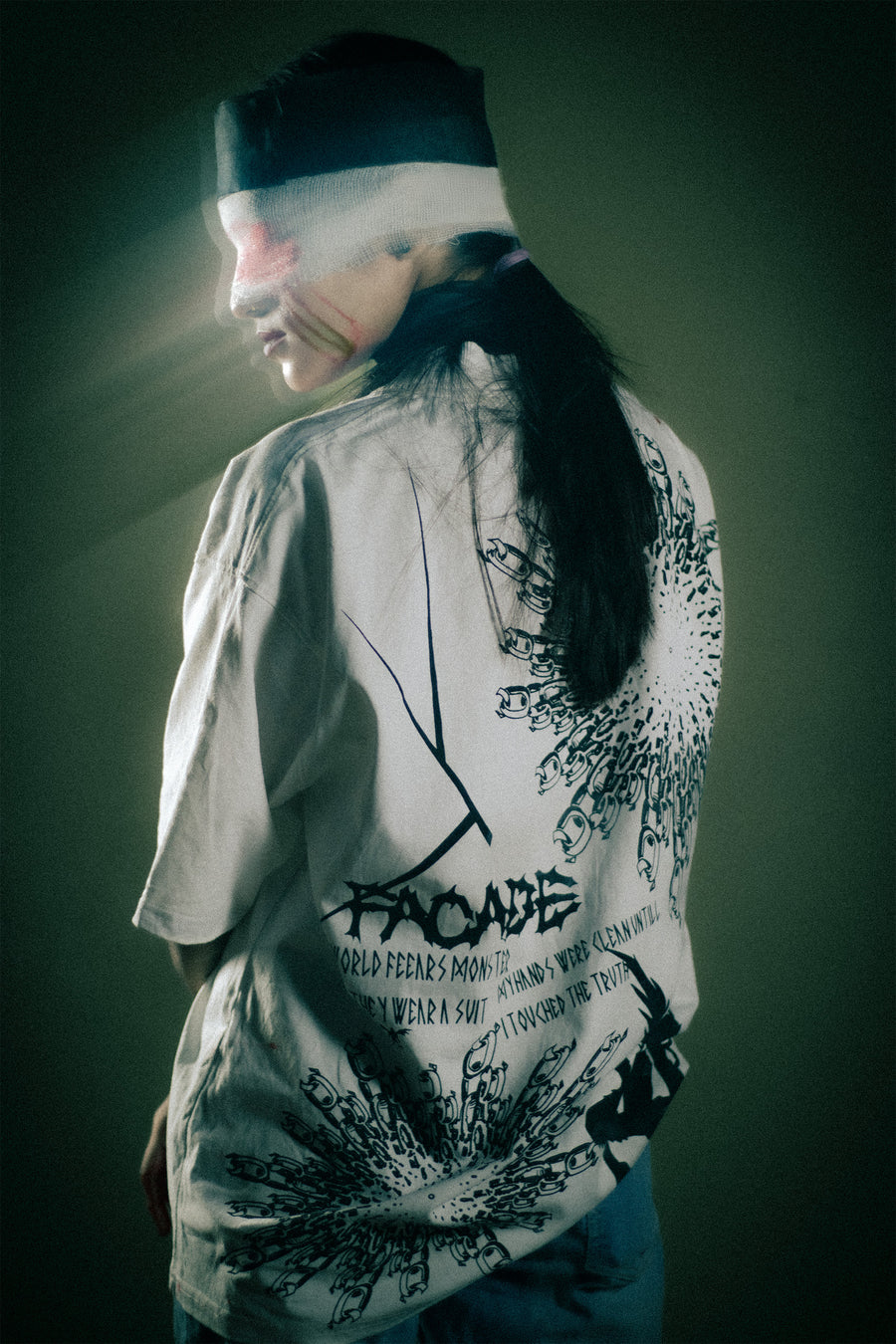 FACADE [01] — HEAVY COTTON TEE — OPTIC WHITE